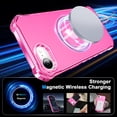 thumbnail image 2 of I-HONVA for iPhone 16e Case (2025) / iPhone 17e Case (2026) ,Compatible with Mag-safe Matte Shockproof Anti-Scratch Protective Invisible Kickstand Magnetic 6.1" Case Cover,Rose Red, 2 of 5
