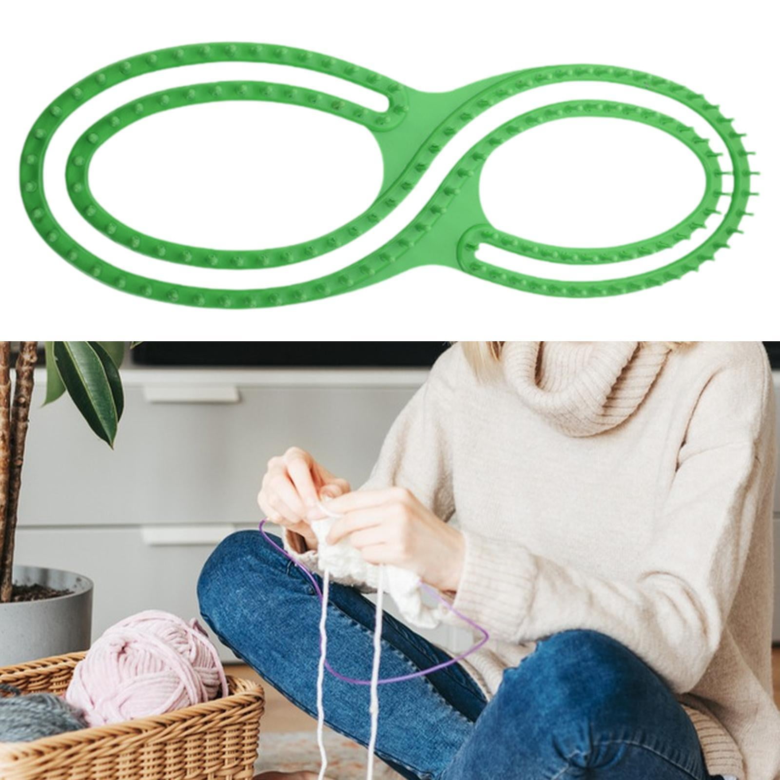 Tachiuwa 8 Shape Knitting Loom Weave Loom Handmade Lightweight Crafts Scarf Making Loom Knitting Tool for Scarf Projects Sweaters Hats