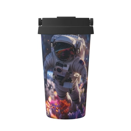 

Adobk Astronaut In Cosmic Garden Print Stainless Steel Coffee Mug -Vacuum Insulated Coffee Tumbler - Leakproof Travel Mugs Insulated for Hot & Cold Drinks