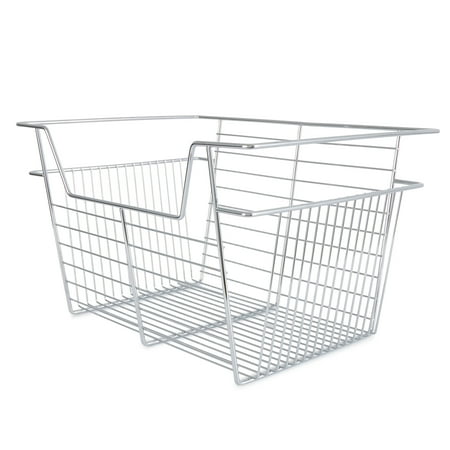UPC: 0090713030982 | Rev-A-Shelf Sidelines CBSL-181410CR-3 18  Pullout Closet Storage Basket Organizer  Chrome