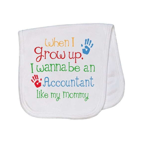 Inktastic Accountant Like Mommy Baby Burp Cloth