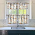 thumbnail image 3 of Fall Kitchen Curtains 24 Inch Short - 3 Panel Set, Autumn Harvest Print, Rod Pocket Window Treatment for Thanksgiving, Farmhouse, Cafe, Living Room - Machine Washable, 3 of 6