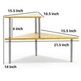thumbnail image 4 of Cook N Home Corner Storage Shelf Organizer, Triangle, 2 Tier, Bamboo, 4 of 4