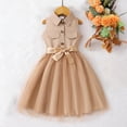 thumbnail image 5 of Young adult fashion Cute Dress for Girls Flower Girl Dress Pearls Tulle Dress for Wedding Kids Princess Communion Pageant Ankle Length Dresses with Bow-Knot, 5 of 7