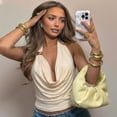 thumbnail image 6 of Women Halter Top Backless Tank Tops Cowl Neck Summer Going Out Outfits -Tops Color L, 6 of 9