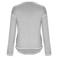 thumbnail image 5 of Plebaso Womens Plus Size Tops Crew Neck Long Sleeve Shirts Fall Winter Soft Basic Tee Shirts for Ladies, 5 of 6