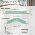 thumbnail image 2 of Uxcell Leather Drawer Pulls Leather Handle Hole Center Cabinet Dresser Knobs with Screws for Dresser Cupboard Closet Doors Blue 6.3 Inch, 2 of 7
