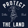 thumbnail image 2 of Junior's Yellowstone Protect The Land Dutton Range Cowboy Outline  Cowl Neck Sweatshirt, 2 of 4