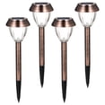 thumbnail image 1 of 4 PCS Solar Powered Energy LEDs Lawn Light Spike Lamp Sensitive Light Control/ IP44 Water Resistance/ Built-in 600mAh High Capacity Rechargeable Cell for Patio Pathway Garden Yard, 1 of 7