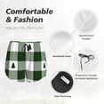thumbnail image 5 of Disketp Green White Lumberjack Plaid Print Women's Shorts Workout Shorts for Athletic Gym Running Shorts with Phone Pockets Small, 5 of 8