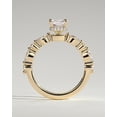 thumbnail image 5 of CAPRICARATS 3.00Ct Radiant Lab Grown Diamond Ring, Alternative Marquise Round Band, 14K Yellow Gold, 5 of 6