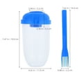 thumbnail image 2 of RENACLIPY Blue Breakfast Salad Shaker Cup Portable for Meals PP Plastic, 2 of 7