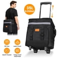 thumbnail image 5 of Teqhome Cooler Bag Outdoor Cooler Bag Portable Rolling with Wheels Side Handles Shoulder Strap 30L 50 Can Collapsible Leakproof for Camping Travel Patio Beach Outdoor Ball Fields, 5 of 13