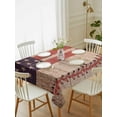thumbnail image 2 of American Flag Vintage Rectangle Tablecloth, Farmhouse Baseball Blue Red Waterproof & StainResistant Tablecloth, Washable Oil-proof Table Cover for Dining/Party/Wedding/Camping/Buffet 52x70 In, 2 of 9