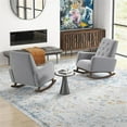 thumbnail image 5 of Walker Pillow Back Fabric Indoor Nursery Rocking Chair in Light Gray (Set of 2), 5 of 6
