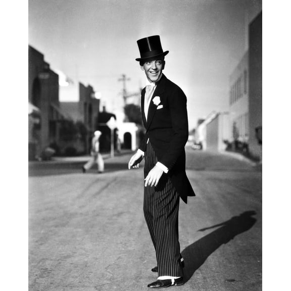 Fred Astaire standing in Top Hat, Tails and White Tie Photo Print (8 x 10)