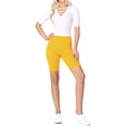 thumbnail image 5 of Women's High Waist Cotton Stretch Solid Casual Active Biker Short Pants, 5 of 6