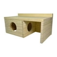 thumbnail image 3 of Casa de madera para hámster, casa para dormir para hámster, escondite con accesorio de jaula para ventana A, 3 of 8