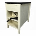 thumbnail image 4 of End Table for Bedroom Living Room - Farmhouse Style, Charging Station & Barn Door, White+Black, 4 of 21