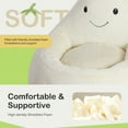 thumbnail image 4 of LIFERECORD 31" Children's Bean Bag Chair, Kids Filled Toddler Bean Bag Sofa Padded Bean Bag Chair for Boys & Girls, Cute Eggplant, Beige, 4 of 9