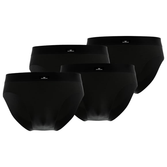 GÖTZBURG Calzoncillos para hombre, pack de 4 - X-lastic, ropa interior, pantalón, logo, color sólido Negro XXL (2X-Large)