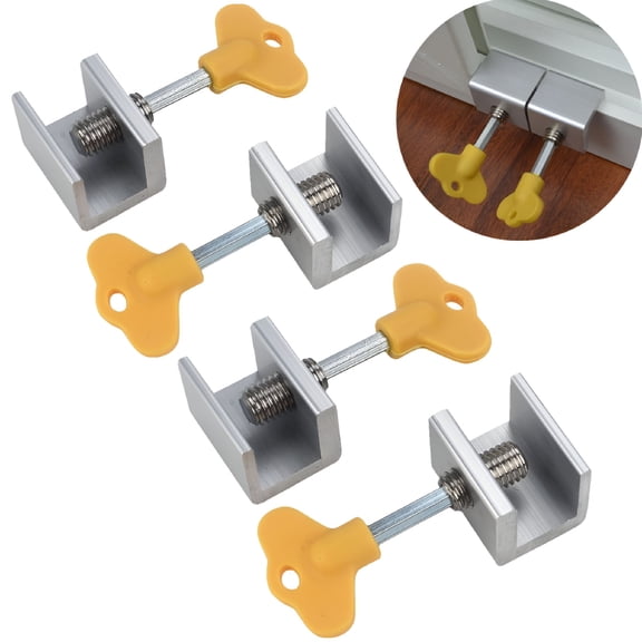 TALENO 4 Pcs Sliding Window Locks Door Frame Security Locks With Key