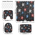 thumbnail image 4 of 4-Piece Bathroom Set with Waterproof Shower Curtain with Non-Slip Bath Mat, U-Shaped Mat & Toilet Lid Cover Stars Doodle Pattern, 4 of 8