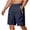 Dark Blue, variant on Xzbqbs Men's Polyester Cargo Shorts Drawstring Breathable Outdoor Summer Bottoms Solid Color Lightweight Athletic Utility Trousers with Pockets