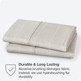 thumbnail image 2 of Bare Home Pillowcase Set - Premium 1800 Collection - Double Brushed - Ultra Soft - King Size, Grid - Stone/White, 2 Count, 2 of 5
