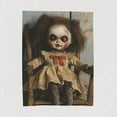 thumbnail image 3 of Creepy Doll Plush Blanket, Spooky Horror Throw for Halloween, Gothic Decor, Scary Movie Nights and Freaky Fall Aesthetic, Halloween Decor, 3 of 7