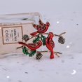 thumbnail image 2 of Broche navideño esmaltado con forma de pájaro, 2 of 4