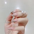thumbnail image 3 of 24pcs Nubes Azules Desgaste Párrafo Largo Moda Manicura Parche Uñas Postizas, 3 of 4