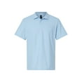 thumbnail image 5 of Hanes Men's Ecosmart Jersey Polo, Short Sleeve Collared Shirt, 50-50 Cotton-Poly, Light Blue, 2XL, 5 of 6