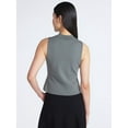 thumbnail image 4 of Scoop Women's and Women’s Plus Mockneck Sweater Vest with Gold Tone Buttons, Midweight, Sizes XS-4X, 4 of 5