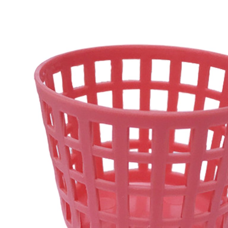 Basket in Red & White | Shopping Basket | Upcycled Plastic Storage Basket |  Home Basket Laundry Basket