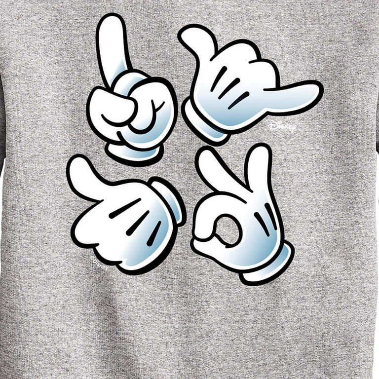 Mickey mouse shop hands sweatshirt