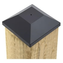 (32 Pack) New Wood Fence Post Black 6X6 (5 5/8") Pressure Treated Wood Made In USA (32)