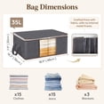 thumbnail image 2 of Bolsa de almacenamiento de ropa Lifewit, paquete de 6 con asa reforzada, color gris, 2 of 9