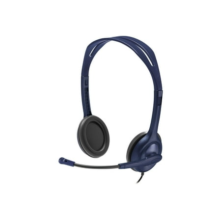 Voip Stereo Microphone Mic Headset - Logitech Wired 3.5mm Stereo Headset With Microphone Blue