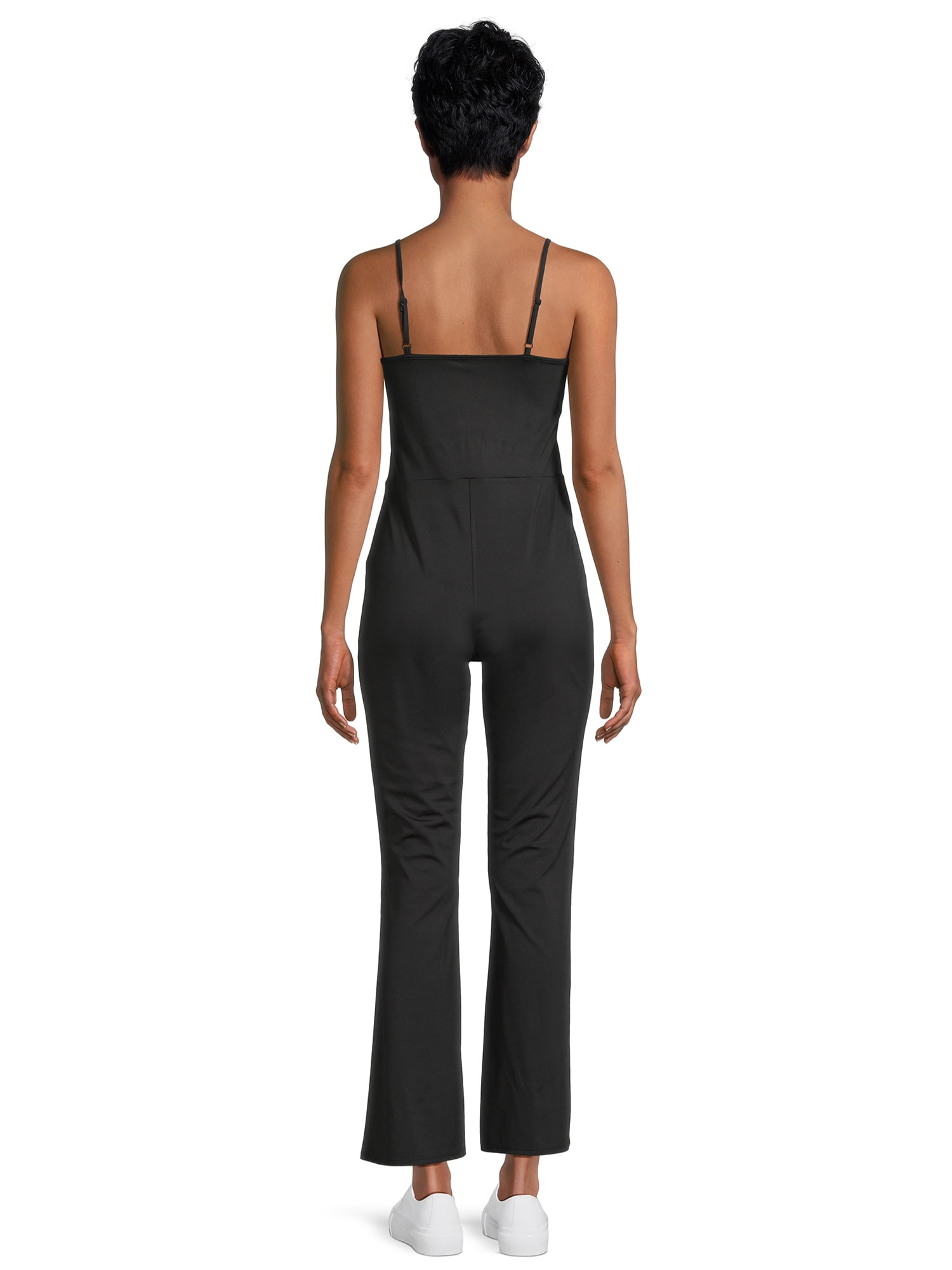 No Boundaries Juniors Flare Unitard, Padded, Adjustable Scoop Neck Flare leg (Female XS-XXXL)