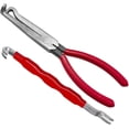 thumbnail image 1 of Electrical Disconnect Pliers 37960, Electrical Connector Separator 13120, Automotive Fuel Line Terminal Removal Tool, Spark Plug & Push Tab Style Connector Pliers, Car Electrical Tool Kit (Red), 1 of 6