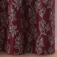 thumbnail image 5 of VCNY Home Carmen Burgundy Floral Rod Pocket Blackout Curtain Panel, 52" x 84", 5 of 5