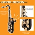 thumbnail image 2 of Saxofón Muslady saxofón tenor si bemol negro lacado saxo con estuche de instrumentos boquilla correa de cuello de caña cepillo de paño de limpieza para músicos principiantes Maboto Saxofón, 2 of 6