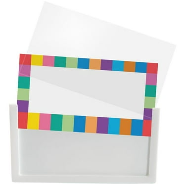 Really Good Stuff 12-Pack Universal Basket And Bin Label Holders With Labels
