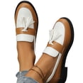 thumbnail image 5 of Willtoo Womens Classic Faux Leather Platform Tassel Loafers Slip On Round Toe Dress Shoes Comfort Lightweight Non Slip Thick Lug Sole for Business Work Wedding Party Daily Casual, 5 of 5