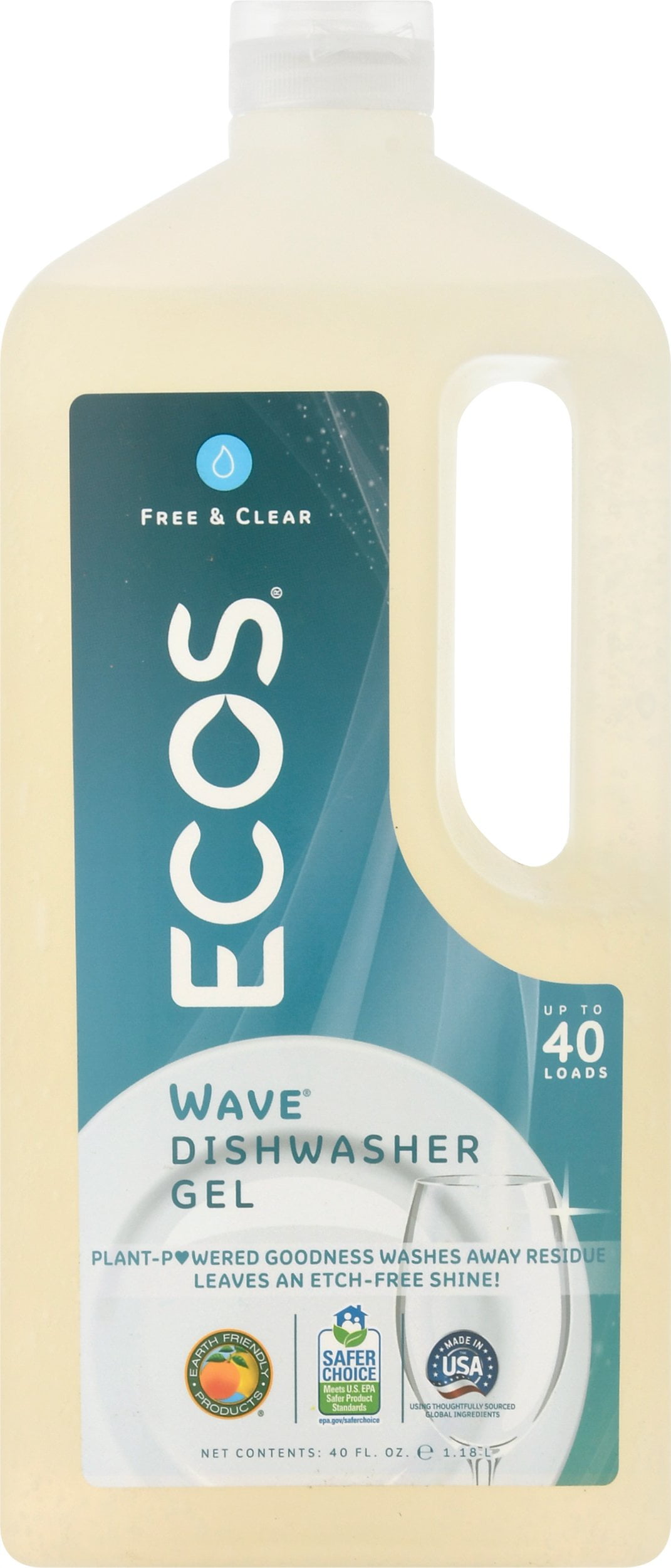 Earth Friendly Products Wave Auto Dishwasher Gel & Rinse Aid, 40 Oz