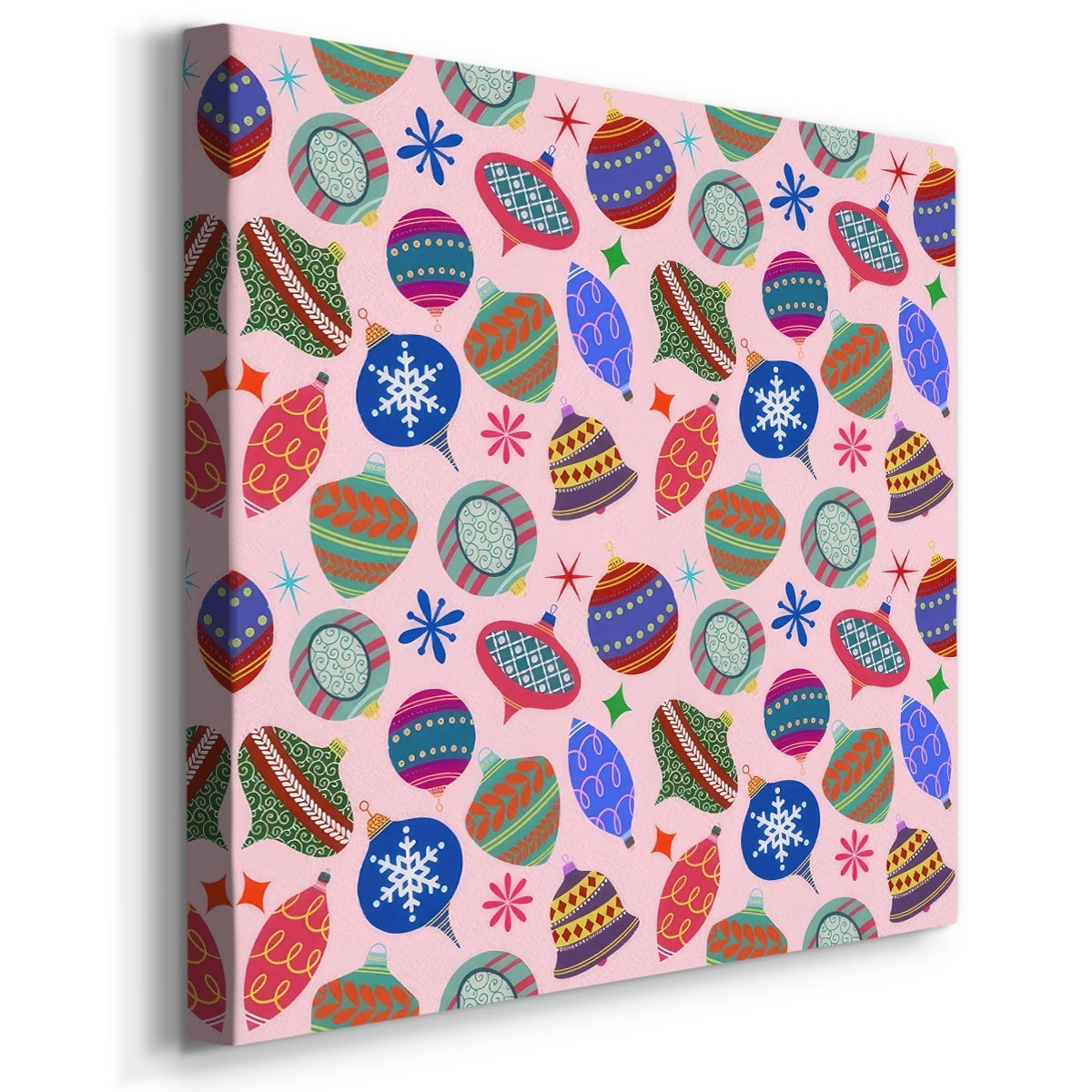 Christmas Ornament Pattern IV- Gallery Wrapped Canvas