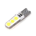 thumbnail image 4 of 10pcs 12v White Silicone Housing T10 194 W5W T10-5050-6SMD Canbus Automotive LED Signal Lights W5W T10 194 168 W5W COB 4SMD LEDs, 4 of 5