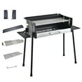 thumbnail image 2 of Fogcroll Charcoal Grills Portable BBQ Griddle BBQ Barbecue Grill, Portable Foldable Charcoal Grill Foldable Kabob Barbecue with Storage Shelf for Picnic, Garden, Camping, Hiking, 2 of 12