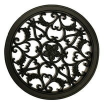 Nuvo Iron Ornamental Accents Decorative Gate Insert - Cast Aluminum - 15 In. Round, Black